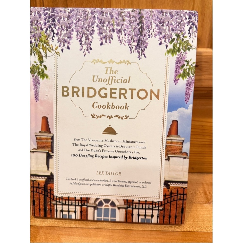 Taylor Bridgerton Cookbook – Cream & Purple Floral Cover